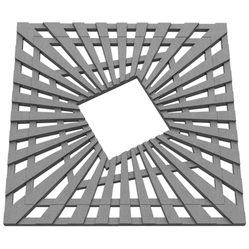 Приствольная решетка для дерева ZKING ATMOSPHERE 1.2х1.2м Серая